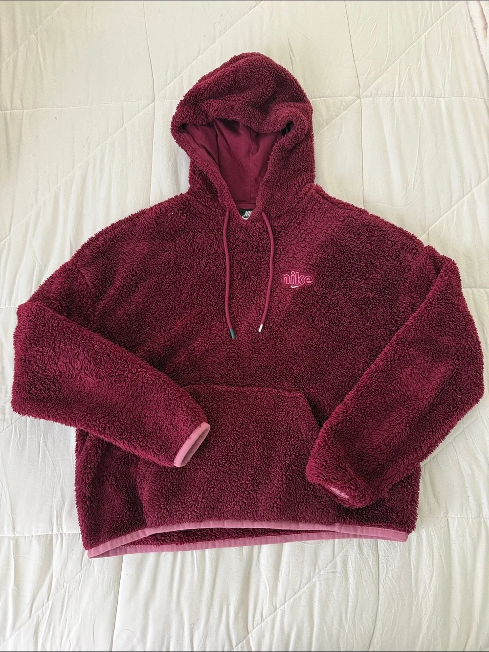 Nike Women's Sherpa Hooded Pullover - Wine
